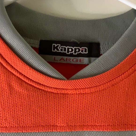 KAPPA Soccer-Tech Tank Top. Sz. Large. Orange/Gray Excellent Condition. - Picture 6 of 7